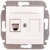 Elektro Plast Nasielsk Elektro-Plast KROVIJA Telefono lizdas vienas RJ11 balta (1750 -10)