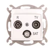 Elektro Plast Nasielsk Elektro-Plast Carla R-TV-SAT kilpinis antenos lizdas 10dB baltas (1761-10)