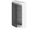 Elektro Plast Nasielsk 2445-21 Multimedijos skirstomasis skydas Elegantiškas 3X12 ant paviršiaus montuojamas IP40 dūmų durys 2445-21