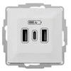Elektro Plast Nasielsk 3808-10 VESTRA USB įkroviklis 2xA+C, baltas 3808-10