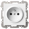 Elektro Plast Nasielsk 3833-10 Vestra Lizdas 2P+Z be rėmo įleidžiamas į žemę IP20 balta 3833-10