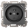 Elektro Plast Nasielsk Elektro-Plast Vestra 2P+Z 2xUSB maitinimo lizdas be rėmelio IP20 juodas 3888-19