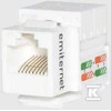 Emiter UTP RJ45 SOCKET CAT.6 KEYSTONE Baltas