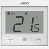 ENGO Controls E55-W temperatūros reguliatorius 55x55 rėmeliui, 230V, baltas, internetinis, Wi-Fi