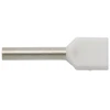 Ergom E08KH-02020100401 Izoliuotas antgalis HI 2 x 0,75/10, baltas E08KH-02020100401 (500 vnt.)
