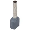 Ergom E08KH-02020104501 Izoliuota kabelio antgalis HI 2x0,75/10 DIN pilkas E08KH-02020104501 /100 vnt./