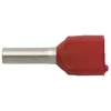 Ergom E08KH-02020104801 Izoliuota kabelio antgalis HI 2X1/8 DIN, raudonas E08KH-02020104801 /100 vnt./