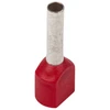 Ergom E08KH-02020105001 Izoliuota kabelio antgalis HI 2x1/10 DIN raudonas E08KH-02020105001 /100 vnt./