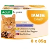 IAMS DELIGHTS Land Collection padažo dėžutėje – šlapias kačių ėdalas – 8 x 85 g