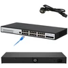 Šakotuvas „Extralink Chiron PRO“ valdomas L3 jungiklis 24xRJ45 GbE PoE/PoE+ 370 W, 4x SFP+, 19 colių stovas
