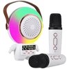Extralink Kids Astro LED karaoke garsiakalbis, dvigubas mikrofonas, baltas | Belaidis garsiakalbis |