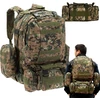 Extralink Military Mokyklinė kuprinė kelioninis taktyczny 4w1 wojskowy turistinis survival 50l mil-668