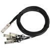 Šakotuvas Extralink QSFP+ DAC | QSFP+ kabelis | DAC, 40Gbps iki 4x 10Gbps 3m, 30AWG