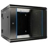 Extralink - prie sienos montuojama spintelė 19" 12U 600x600 AZH juoda