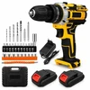 Extralink Tools | wiertarko-wkrętarka akumuliatorinė | geltona + 2 akumulatory
