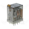 Finder Miniatiūrinis siųstuvas 2P 10A 24V AC mygtuko bandymas mechaninių savybių indikatorius (55.32.8.024.0040)