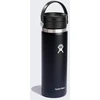 Hydro Flask 20 uncijų plataus burnos lanksčiojo dangtelio (591 ml) termo butelis – juodas