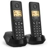 Gigaset PURE 100 duo analoginis/DECT telefonas, skambinančiojo vardo ir identifikavimo funkcija, Juodas