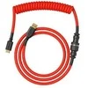 Klaviatūra Glorious GMMK Coiled Cable susuktas klaviatūros laidas Crimson Raudona, USB-C į USB-A – raudonos ir juodos spalvos