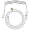 Klaviatūra Glorious GMMK Coiled Cable susuktas klaviatūros laidas Ghost Baltas, USB-C į USB-A – baltos spalvos