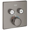 Grohe „SmartControl“ dušo termostato paviršinio montavimo dalis, su 2 išleidimo angomis, šlifuoto kieto grafito spalvos