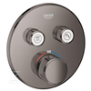 Grohe Virštinkinė dušo maišytuvo dalis Grohtherm SmartControl, 2 valdikliai, grafito spalva