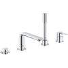 Grohe Lineare vonios maišytuvas į kraštą, 4-ių dalių, chromas