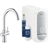 virtuves izlietnes maisītājs ar filtru Grohe Mėlyna Home, C-veida iztece, hroms