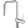 Grohe virtuves izlietnes maisītājs ar izvelkamu dušu Minta, supersteel