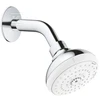 Grohe Tempesta 100 III dušo galva su laikikliu, iš sienos, chromas