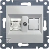 Hager LUMINA2 kompiuterių lizdai single RJ45 cat.5E UTP balta - WL2110