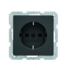 Hager Polo 47436086 SCHUKO lizdas Berker Q.1/Q.3 antracitinis aksomas 47436086