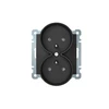 Hager Polo 5361878986 Hager Berker B. Square. Dvigubas lizdas su įžeminimu rėmui / modulinis antracito matinis 5361878986