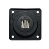 Hager Polo 926022505 „Integro“ dvigubas USB įkrovimo lizdas, 12 V, 3 A, matinės antracito spalvos, juodo mechanizmo