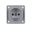 Hager Polo Hager Integro Flow Vienvietis lizdas be 16A 250V su kontaktų dangteliais pilka 961952506