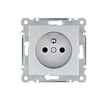 Hager Polo WL1022 Lumina Lizdas zasilające su uziemieniem 16A/250VAC Sidabrinė WL1022