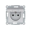 Hager Polo Hager Lumina maitinimo lizdas su įžeminimu ir dangteliu 16 A/250 VAC sidabrinis WL1122