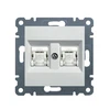 Hager Polo WL2160 Lumina Dvigubas kompiuterio lizdas RJ45 kat. 6 UTP baltas WL2160