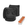 Hensel 62000468 Jungiamoji dėžutė 84x84x55 mm su membraniniais įvadais, 5 gnybtai, COMPACT, „wago“, juoda, IP 66, DK 0102 XZ 62000468