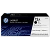 Hewlett Packard (HP) Tonerio kasetė 12A, juoda, dviguba pakuotė