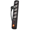 Maitinimo juosta Acar F5, 5 lizdai, 1 m juoda (W2051)