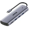 UNITEK D1113BGY01 sąsajos šakotuvas 2 x USB 3.2 Gen 2 (3.1 Gen 2) Type-C 1000 Mbit/ai Pilka