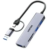 Unitek Hub 5w1 USB-A/C 5 Gbps su atminties kortelių skaitytuvu SD i micro SD