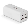 USB Įkroviklis - LINDY 100W 4 Prievadų GaN Įkroviklis su 2x USB Type C ir 2x Type A Prievadai, Baltas
