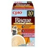 INABA Ciao Bisque Creamy soup with vištiena, jautiena and fish – skanėstas katėms – 10x40g