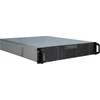 Inter-Tech 2U-20255 Rack Juodas, Nerūdijantis plienas