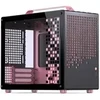 „Jonsplus Z20 Micro-ATX“ korpusas su nešiojimo rankena – juodas/rožinis