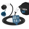 Ansmann 1900-0120 Type 2 automobilio įkrovimo laidas, 22kW, 7,5m