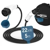Ansmann 1900-0119 2 tipo automobilio įkrovimo laidas, 22kW, 5m