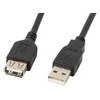 Laidas Lanberg CA-USBE-10CC-0018-BK (USB 2.0 M - USB 2.0 F; 1.8m; juodas)